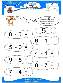 Çocuklar İçin toplam işlemi yaprak testleri 